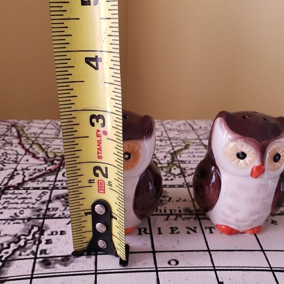 Vintage Little Owl Couple Salt & Pepper Shaker Set - Picture 6 of 8